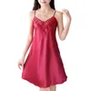 Women's Sleepwear Sleep Wear Nightdress Clothes Women Nightgowns Sexy Nightie Nightwear Lace Patchwork Camisola Lingerie Nighty Wedding Silk