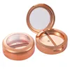 Boîtes d'emballage de cas d'ombre à paupières 26MM maquillage conteneur compact vide en plastique brillant or rose rond rouge à lèvres surligneur fard à joues palette de fard à paupières