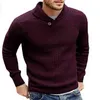 Autumn And Winter Sweaters European And American Big Men Sweaters Solid Color Tops Knitted Sweaters L220801