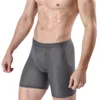 4 Pacote masculino shorts gelo seda conforto as cuecas respiráveis malha longa perna viscose roupas íntimas para homens calças interna presente 220621
