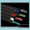Arts And Crafts 100Pcs Natural Stone Strip Bar Necklace Rose Red Blue Amethyst Crystal Green Aventurine Rec Stainless Sports2010 Dhdo3