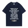 Women Fear Me Fish n Casual t Shirt Tops Tshirt Loose Crew Oversized Fitted Soft Anime Manga Tee Clothes 220620