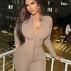 Sibybo Sculpting PlaySuit Women Sexig Short Sleeve midjekorsett Rompers Jumpsuits Femme Summer Zip Body Shaping Outfits W220427