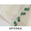kpytomoa女性ファッション花柄の刺繍クロップドタンクトップヴィンテージバックエラスティックワイドストラップ女性キャミスミュージャー220331