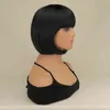 SUQ 1920S Flapper Wig Short Great Gatsby Bobo Wig Black Straight Flapper Costume Coiffure Perruques Accessoire L22080931388994216411