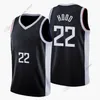 قمصان كرة السلة مخصصة مطبوعة 2022 جديدة من قمصان كرة السلة في المدينة 22 رودني هود 23 روبرت كوفينجتون 24 نورمان باول 37 شبه أوجيلي بلو أبيض أسود
