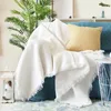 Home el Pure Cotton Bedding Office Sofa Knitted Cover Blanket With Tassel Tapestry For Bed Airplane Travel Decor Blankets 220811