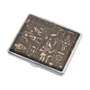 Pfeifen-Zigarettenetui aus Leder mit Pharao-Muster, gravierte Muster-Zigarettenetui-Beschläge