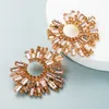 Cristal strass goujons boucles d'oreilles cadeau de luxe mode métal femmes créatif populaire coloré boucle d'oreille mariage rue fête bohème irrégulière bijoux 7169875