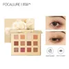 FOCALLURE Palette de fards à paupières 12 nuances #RomanticBloom Jasmin Poudre fine et lisse pressée Maquillage ombre à paupières scintillante mate 220525