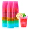 Cups jetables Sts 100 COUNTS 10oz gobelets Mticolor en plastique Hard Mticolor pour la fête amtth