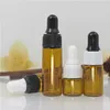 Transparent Amber Mini Small Travel Dropper Glass 1ml 2ml 3ml 5ml Essential Oil Sample Bottle Vials for Traveling