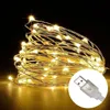Strings LED 2M 3M 5M String Lights Silver Wire Fairy Garland Xmas Tree Christmas Outdoor Wedding Party Home Decor USB LightingLED