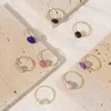 Natuursteen onregelmatige kristalring femme eenvoudige edelsteen ring voor vrouwen meisje mode handgemaakte sieraden