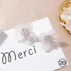 Stud 2022 Fashion Jewelry Korean Handmade Shell Petal Geometric Round Metal Asymmetrical Long Earrings Cute Heart Gift Moni22