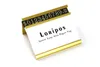 Gold Metal Label Holder Stand Desk Sign Frame Price Tag Name Card Display Rack Jewelry Watch Price Number Cubes Shelf Talker