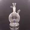 10mm Female Mini Glass Hookah Bongs Smoking Pipe with Thick Oil Burner Pipe Recycler Dab Rigs Inline Matrx Ashcatcher Bowl and Hose 2styles