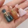Pendant Necklaces Natural Stone Perfume Bottle Two-hole Connection Exquisite Charms For Jewelry Making DIY Necklace Bracelet Accessories