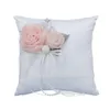 바구니 우아한 웨딩 꽃 바구니와 반지 베개 핑크 장미 로맨틱 디자인 W57405944
