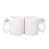 11 oz Sublimation Blanc Tasse En Céramique Transfert Thermique Blanc Tasse À Café avec Poignée DIY Football Coupe Du Monde Bouteille D'eau Creative Cadeaux B6