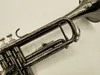 Trompette en Sib Instrument de musique plaqué argent nickel noir Design exquisement sculpté
