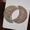 Dingle ljuskrona fantastisk bling rhinestone månstil örhängen för kvinnor modesmycken dam's aftonklänning uttalande örhänge acces