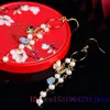 Kolczyki żyrandolowe dla kobiet dla kobiet luksusowe kamienie szlachetne Prezentacja prezent moda Chińskie kamienne talizmany biżuteria naturalna 3342917