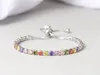 Bracelets de Tennis en pierre précieuse King, scintillants, multicolores, ronds, zircone cubique, pour femmes, chaîne à main, bijoux DZH045
