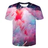 남자 티셔츠 2022 남성용 패션 티셔츠 3D 인쇄 별이 빛나는 하늘 반소매 여름 느슨한 큰 오 셔츠 캐주얼 스트리트 T