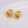 Dangle & Chandelier Gold Color Studs Earrings For Women Zinc Alloy Fashion Jewelry Ladies Accessories Elegant Trendy Lovely Party Ear Rings