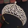 Luxe sprankelende kristallen bruids haaraccessoires tiaras grote diadeem kronen meisjes huwelijksfeest modeontwerp vrouw ornamenten ml 220511