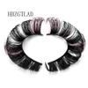 False Eyelashes Red Blue Purple Pink Mix 3D Mink Colored Ombre Vegan Strip Lashes Natural Dramatic Fluffy Colourful Cilias Party264386787