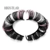 Falsche Wimpern Rot Blau Purple Pink Mix 3D Nerzfarbe Ombre Vegan Strip Wimpern natürliche dramatische flauschige bunte Cilias Party265284605