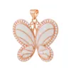 Hänghalsband söta rosa blå färgglada naturliga skal söta fjäril charms gyllene pläterade för smycken som gör diy örhänge halsband accesso