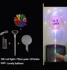 24 Zoll Helium transparent LED-Ballon blinkt Bobo Ballon mit Aufklebern Cartoon Ballon Federn Glitzer für Festival Decoratio