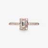 Anello Halo quadrato scintillante in argento sterling 100% 925 per le donne Anelli di fidanzamento per matrimonio Accessori di gioielli di moda