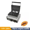 10st Electric Baking Pans Mini Non-Stick Commercial Women Waffle Baker Iron Machine Girl Pussy Vagina Waffle Machine