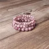 Link Chain 8 10mm natuurlijke paarse mica stenen losse kralen Bracelet geschikt voor sieraden DIY mannen en vrouwen accessoires amuletslink lars22