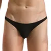 Underpants Briefs Mężczyźni oddychający komfort cienki bieliznę jedwabny bikini g-string niski miękki krótki kalzoncillosund253t