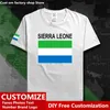 Sierra Leone Leonean Country T-shirt Personnalisé Jersey Fans DIY Nom Numéro High Street Fashion Loose Casual T-shirt 220616gx