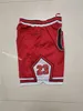 2022 Новые мужские баскетбольные шорты в городском стиле Just Fan's Red Color Goat Red Спортивные сшитые шорты Хип-поп-брюки с карманами на молнии Спортивные штаны размера S-2XL