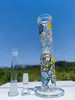 ダークスペースの8インチの水ギセルグロー3アストラナントブルーメンズガラス水14mmボウルアニメパイプボン地元の倉庫