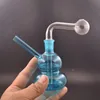 Wholesale Gourd Shape Colorful Mini 14mm Female Smoking Small Glass Percolater Dab Rig Bong with Tobacco Bowl