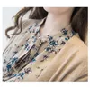 Blouses -shirts voor dames boog bloemen chiffon shirt