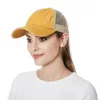 DHL 11 color Criss Cross Ponytail Hat Washed Cotton Snapback Caps Messy Bun Summer Sun Visor Outdoor baseball cap Party hat