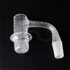 HALO Bangers Seamless Weld Smoke 20mmOD Sandblasted Beveled Edge Quartz Blender Bnager For Dab Rig Water Pipes Glass Bong