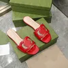 Interlocking Cut-out Slide Sandal Designer Sexy Women Flat Slippers Square Mules Shoes Ladies Flip Flops Rubber Sandal Leather Casual Shoe With Box NO383