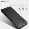 Silicone Back Cover Cases for Xiaomi Redmi, Brushed Carbon Fiber Soft Cover for Cellphone Redmi K40 Pro, Poco F3