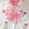 2 stks babymeisjes jurken kersenprint bowknot decor mouwloze zomer kinderkleding set 1045 e3