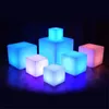 Night Lights Rechargeable LED Table Waterproof Cube Garden Light With Remote RGB Color Changed Patio Pool Party Chair LampNight